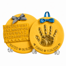 Mijn Hummeltje Baby Imprint Clay Kit – Herinnering & Uniek – Klei Afdruk Set Geel – Gouden herinneringsset | Educatief Speelgoed