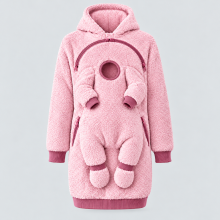 Mijn Hummeltje MamaHug – Warm & Praktisch – 2 in 1 Draaghoodie voor Mama en Baby Roze / S | Educatief Speelgoed