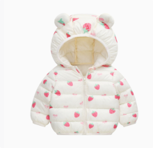 Mijn Hummeltje Mini Fashion™   Polyester winterjas met Capuchon Crème Aardbei / 90 (2 3 jaar) | Educatief Speelgoed