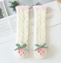 Mijn Hummeltje Mini Fashion™   Extra Warm   Lange Baby Sokjes Witte Aardbei / S (0–12 maanden) | Educatief Speelgoed