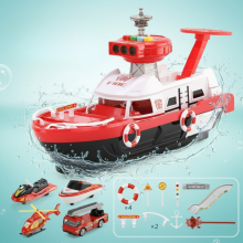 Mijn Hummeltje PlayHarbor – Muzikaal & Interactief – Speelgoed Boot met Licht & Geluid Rood | Educatief Speelgoed