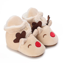 Mijn Hummeltje TinyBoots – Knus & Comfortabel – Pluche Babyschoenen voor Winter Rendier / 2 (7–12 maanden) | Educatief Speelgoed