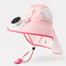 Mijn Hummeltje HappyShade – Zonbescherming & Koeling – Kinder Zomer Hoed met Ventilator Roze | Educatief Speelgoed