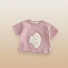 Mijn Hummeltje LittlePatch – Cartoon & Leuk  – Kinder T shirt met Cartoon Patches Roze / 90 (12–18 maanden) | Educatief Speelgoed