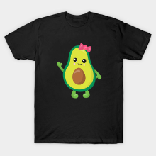 Mijn Hummeltje Mini Fashion™   Matchen Met De Familie   Avocado T shirt Zwart Avocado Met Strik / Volwassenen   L | Educatief Speelgoed