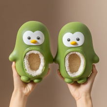 Mijn Hummeltje Mini Fashion™   Warm & Leuk   Kinder Pinguïn Pantoffels Groen / 15 (2 3 jaar) | Educatief Speelgoed