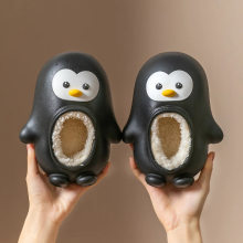 Mijn Hummeltje Mini Fashion™   Warm & Leuk   Kinder Pinguïn Pantoffels Zwart / 17 (4 5 jaar) | Educatief Speelgoed