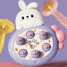 Mijn Hummeltje Colorful Montessori Play Set™   Creatief & Leuk   Hamertje Tik Paars konijn | Educatief Speelgoed