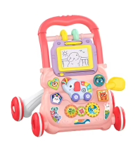 Mijn Hummeltje BabyWalker – Leren & Spelen – Loopwagen met Activiteitenpaneel Roze | Educatief Speelgoed