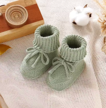 Mijn Hummeltje SnuggleSteps – Warm & Zacht – Gebreide Babyslofjes Groen / 100 (12 maanden / 12 cm) | Educatief Speelgoed