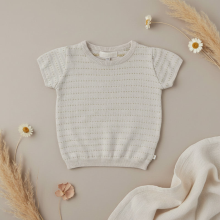 Mijn Hummeltje Bella Knit Top & Skirt – Licht & Luchtig – Gebreide Kinder Zomer Set Beige / 110 (4–5 jaar) | Educatief Speelgoed