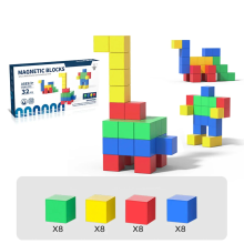 Mijn Hummeltje Magnet Toys – Leren & Bouwen – Magnetische Bouwblokken 32 Blokken | Educatief Speelgoed