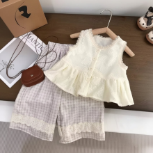 Mijn Hummeltje Sleeveless Tops & Pants – Zacht & Stijlvol – Kinder Kleding Zomer Set Crèmewit / 80 (12–18 maanden) | Educatief Speelgoed