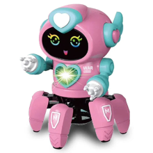 Mijn Hummeltje Dancing Spin Robot™   Lichtjes en Dansjes   Speelgoedrobot Klauw Roze | Educatief Speelgoed
