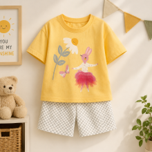 Mijn Hummeltje SunnyBloom – Zomer & Schattig – Matchende Zomerset Gele Ballerina / 130 (5 6 jaar) | Educatief Speelgoed
