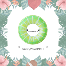 Mijn Hummeltje SunSplash – Tropisch & Comfortabel – Tropische Fruit Zwemring Limoen / 52cm | Educatief Speelgoed
