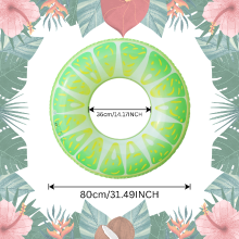 Mijn Hummeltje SunSplash – Tropisch & Comfortabel – Tropische Fruit Zwemring Limoen / 80cm | Educatief Speelgoed