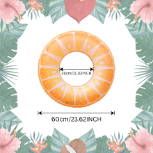 Mijn Hummeltje SunSplash – Tropisch & Comfortabel – Tropische Fruit Zwemring Oranje / 60cm | Educatief Speelgoed