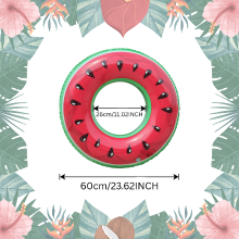 Mijn Hummeltje SunSplash – Tropisch & Comfortabel – Tropische Fruit Zwemring Watermeloen / 60cm | Educatief Speelgoed