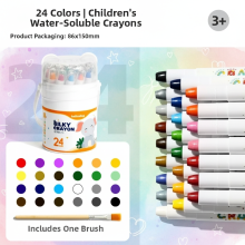 Mijn Hummeltje TinyArt – Educatief & Veilig – Wateroplosbare Wasbare Stiften Set Premium set 24 Stiften | Educatief Speelgoed