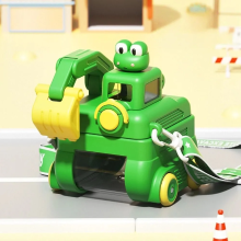 Mijn Hummeltje TinyExcavators – Uniek & Functioneel – Graafmachine Waterfles met Rietje Groen | Educatief Speelgoed