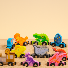 Mijn Hummeltje Tiny Express™ – Kleuren & Vormen   Houten Treinspeelgoed Dinosaur | Educatief Speelgoed
