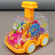 Mijn Hummeltje Gear Car™️   Push & Go   Speelgoedauto Schoolbus | Educatief Speelgoed
