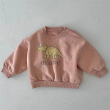 Mijn Hummeltje Mini Fashion™   Leuke Dinosaurus Print   Dino Sweater Oranje   Roze / 90 (2 jaar) | Educatief Speelgoed