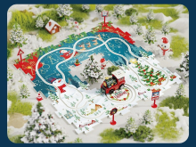 Mijn Hummeltje DIY Xmas Train Track™   Bouw je eigen kerstwonderland   Kerst Trein puzzel 15 stukken | Educatief Speelgoed