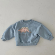 Mijn Hummeltje Mini Fashion™   Leuke Dinosaurus Print   Dino Sweater Licht Blauw / 110 (4 jaar) | Educatief Speelgoed