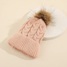 Mijn Hummeltje Mini Fashion™   Eigen lettertype   Muts met pompon Roze / 8 | Educatief Speelgoed