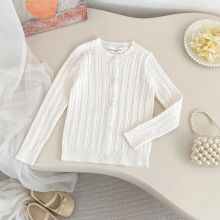 Mijn Hummeltje CozyBelle – Elegant & Warm – Gebreid Vestje met Knopen Wit / 110 (3–4 jaar) | Educatief Speelgoed
