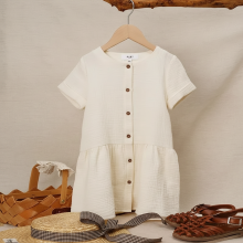 Mijn Hummeltje LunaDress – Elegant & Luchtig – Kinder Jurk met A Lijn Pasvorm Wit / 90 (2–3 jaar) | Educatief Speelgoed