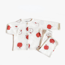 Mijn Hummeltje Mini Fashion™   Luchtig Katoen   Kinder Pyjama Wit   Rode Appels / 100 (3 jaar) | Educatief Speelgoed