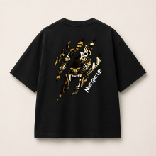 Mijn Hummeltje WildRoar – Fun & Casual – Kinder T shirt met Tijgerprint Zwart / 150 (8–9 jaar) | Educatief Speelgoed