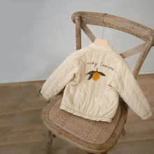 Mijn Hummeltje Mini Fashion™   Katoenen Winterjas met Borduursel Beige / Maat 100 (3 4 jaar) | Educatief Speelgoed