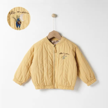 Mijn Hummeltje Mini Fashion™   Katoenen Winterjas met Borduursel Geel / Maat 80 (12 18 maanden) | Educatief Speelgoed