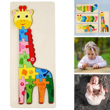 Mijn Hummeltje Woods™   Puzzel voor nieuwsgierge geesten   Dierenpuzzel Giraffe | Educatief Speelgoed