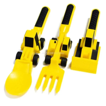 Mijn Hummeltje Construction Dinner Set™   Nooit meer een strijd aan tafel   Creatieve Bestekset Bestek (3 delig) | Educatief Speelgoed