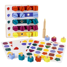 Mijn Hummeltje Wooden Screw Board™ | Spelenderwijs de fijne motoriek verbeteren   Puzzelspel | Educatief Speelgoed