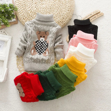 Mijn Hummeltje Mini Fashion™   Kabeltrui met rolkraag Rood met beer / Maat 116 (6 7 jaar) | Educatief Speelgoed