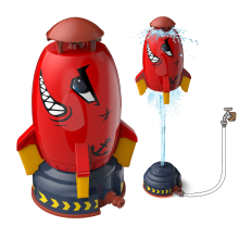 Mijn Hummeltje Flying Water Rocket™   Spetterend avontuur   Watersproeier raket Rood   incl. GRATIS tuinslang (3 mtr) | Educatief Speelgoed