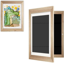 Mijn Hummeltje Magnetic Frame™   Toon je creaties   Kunstlijst A4 / Bruin hout | Educatief Speelgoed
