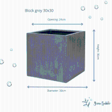 Green bubble Pot Block Grey