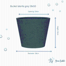 Green bubble Pot Bucket Laterite Grey