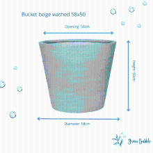 Green bubble Pot Bucket Beige Washed