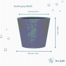 Green bubble Pot Bucket Grey