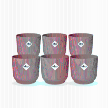 6X Pot elho Vibes Fold Round roze