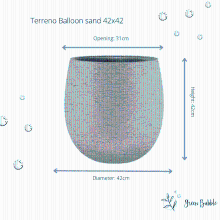 Green bubble Pot Terreno Balloon sand