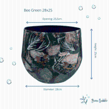 Designed by Lammie Pot Bee Green